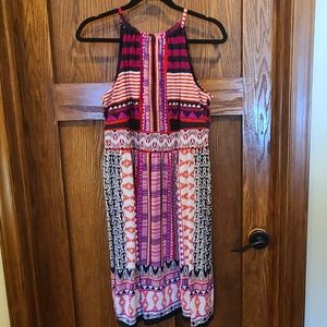 Roz & Ali Multi Color Tribal Print Dress
